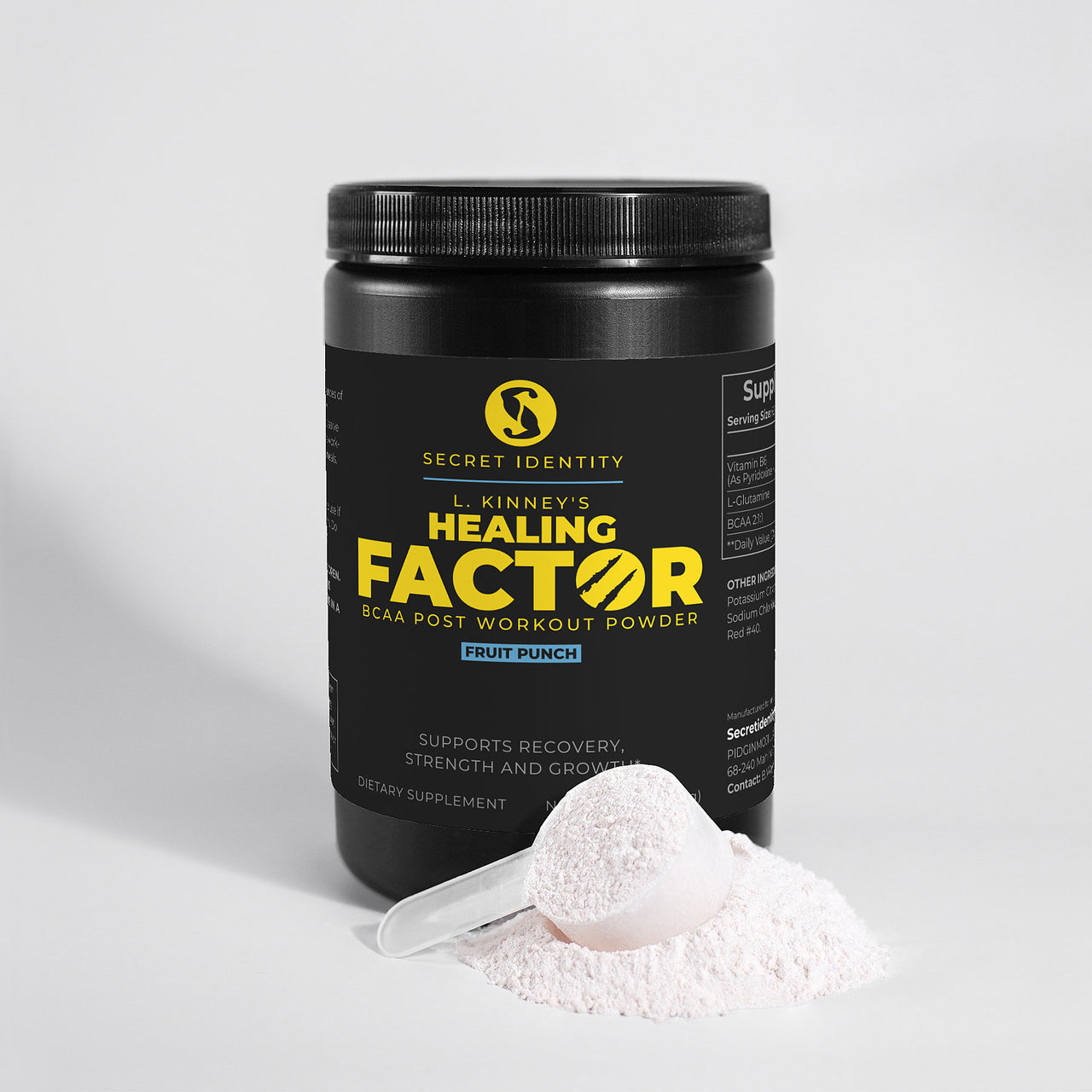 L. Kinney’s Healing Factor BCAA Post Workout Powder (Fruit Punch)