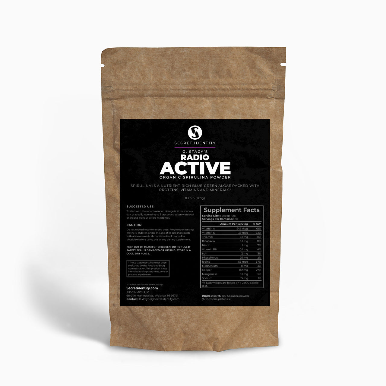 G. Stacy’s Radio Active Organic Spirulina Powder