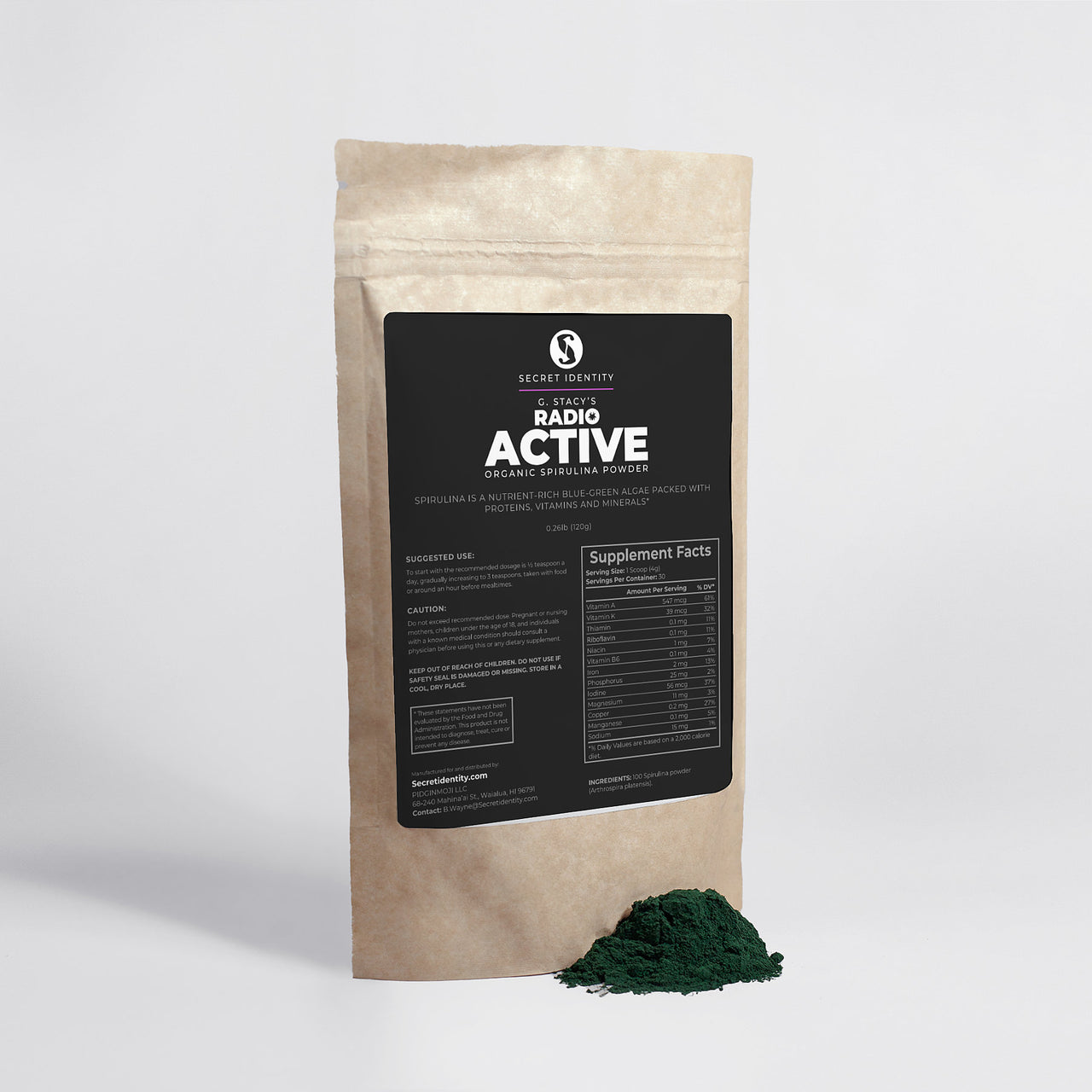 G. Stacy’s Radio Active Organic Spirulina Powder