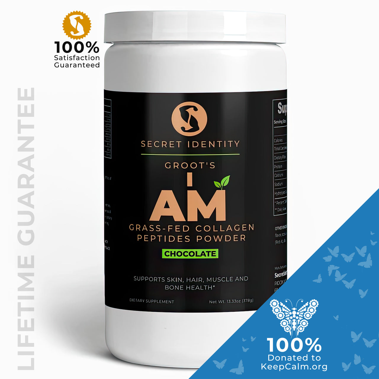 Groot's I Am Grass-Fed Collagen Peptides Powder (Chocolate)