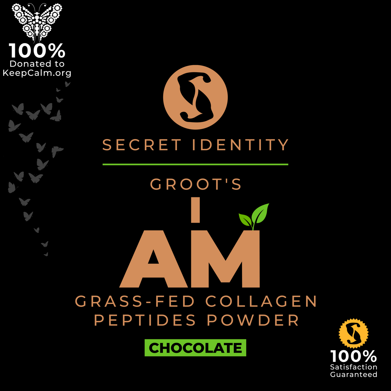 Groot's I Am Grass-Fed Collagen Peptides Powder (Chocolate)